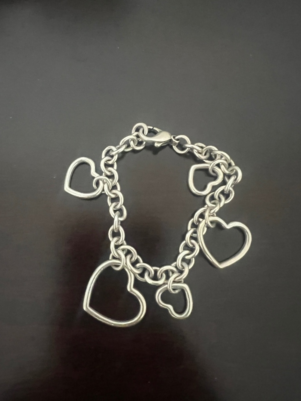 Authentic Tiffany & Co. Sterling Silver Multi Open Heart